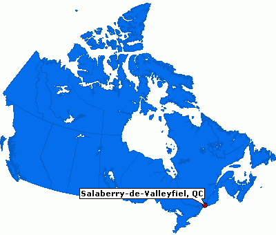 Salaberry de Valleyfield carte canada